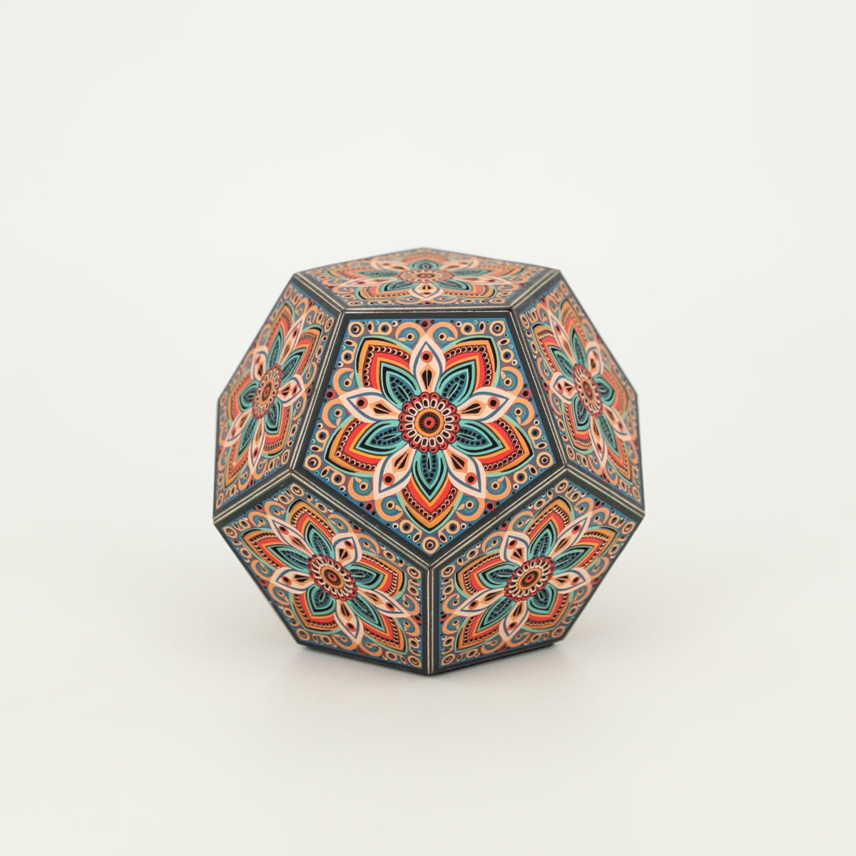 MikhaLuma Xenia handcrafted dodecahedron paper lantern, unlit in daylight