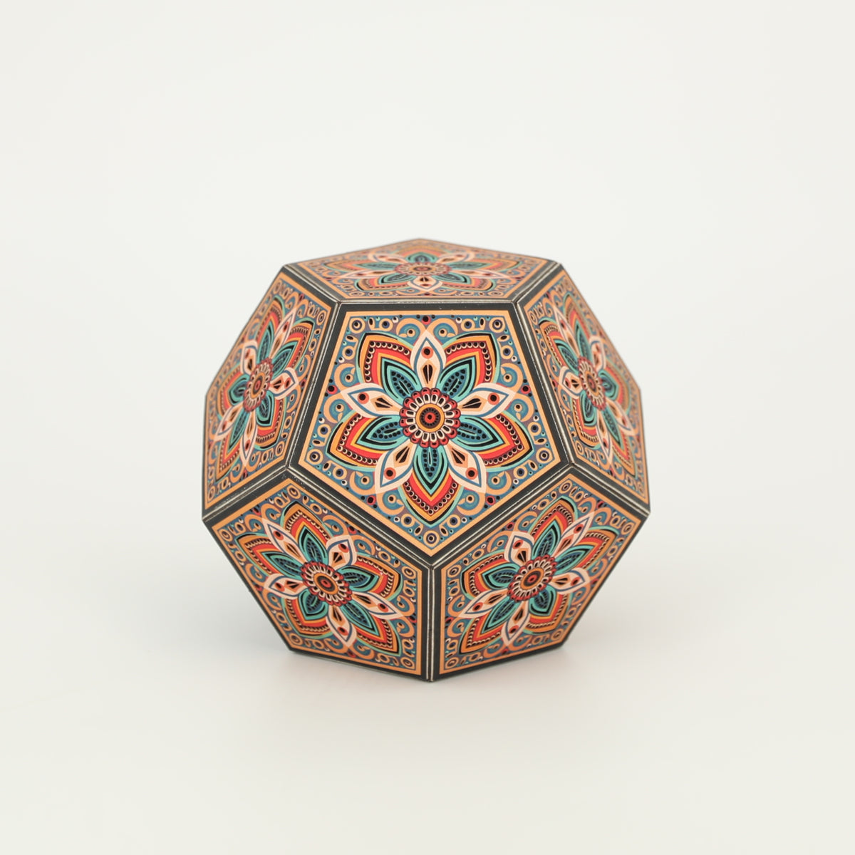MikhaLuma Storge handcrafted dodecahedron paper lantern, unlit in daylight