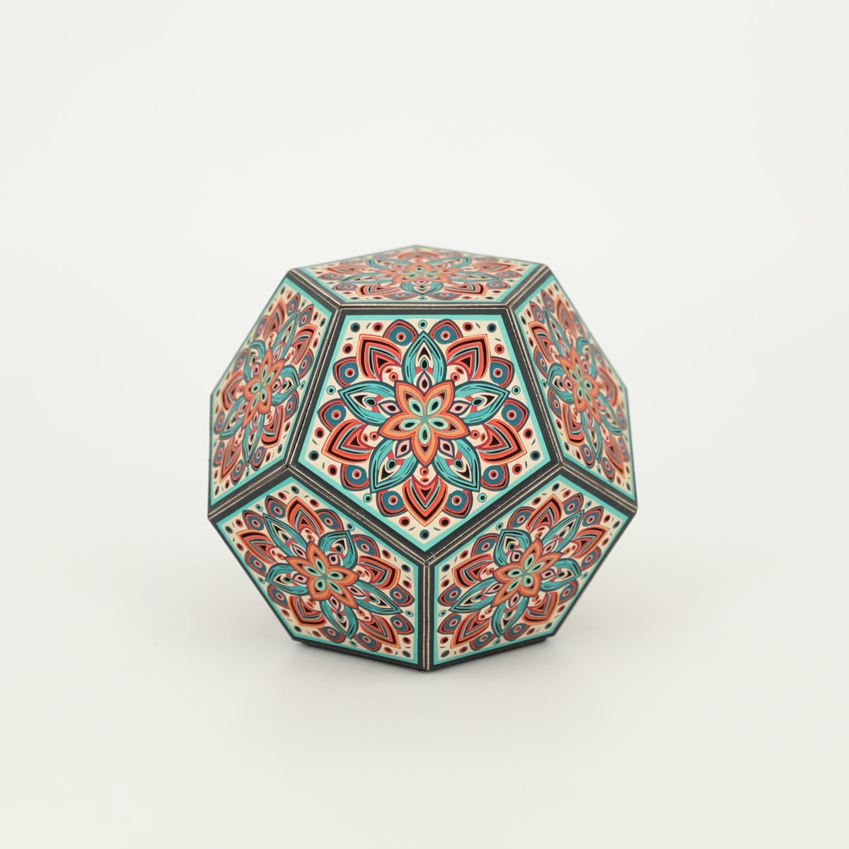 MikhaLuma Philia handcrafted dodecahedron paper lantern, unlit in daylight